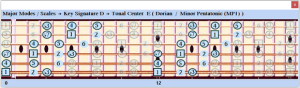 Auxiliary Guitar Fret Board Display