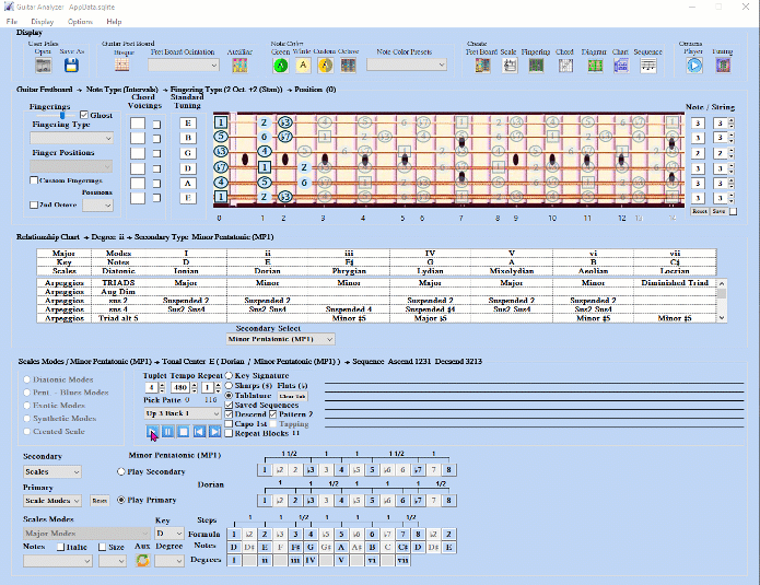 Guitar Analyer Sequence Player